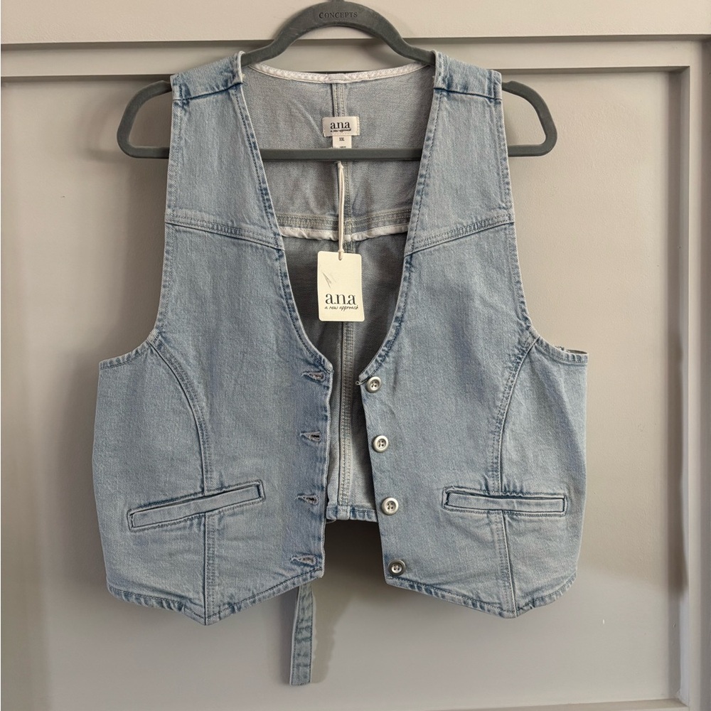 Ana Light Blue Denim Vest
